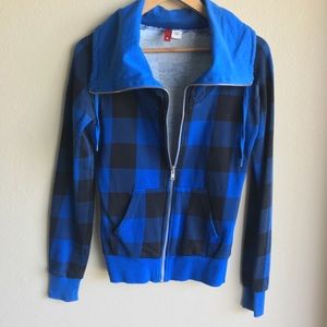 H&M Blue Plaid Jacket